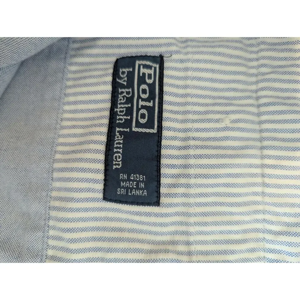 Polo Ralph Lauren Cotton Chino Shorts Size 34 Blue Preppy Minimalist Casual